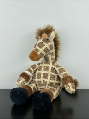 Jellycat Giraffe Vintage 1999 Terry Cloth Sitting Plush Stuffed Animal 9”